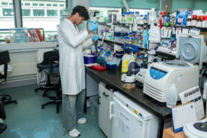 Rohit Gopalkaje in a lab