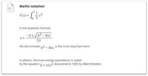 How the LaTeX renders