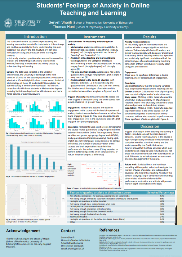 POSTER: Students’ feelings of anxiety in online teaching and learning ...