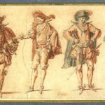Claude Gillot (1673–1722): Four Commedia dell'arte Figures - Three Gentlemen and Pierrot, c. 1715