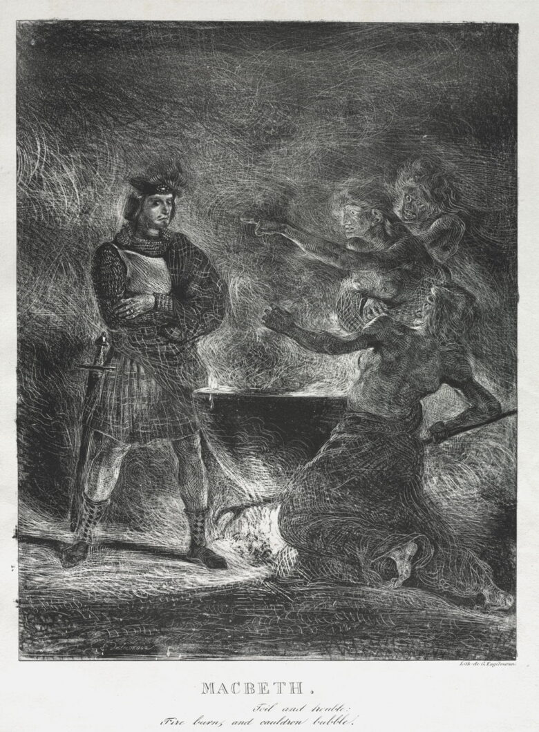 Eugène Delacroix: Macbeth Consulting the Witches (1825)