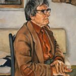 Michael Knowles (born 1958), George Elder Davie, 1912 - 2007. Philosopher, writer and historian, about 1990. Oil on canvas. Presented by Dr George Elder Davie 1998. © The Artist. Photography by Antonia Reeve. National Galleries of Scotland. https://www.nationalgalleries.org/art-and-artists/52221