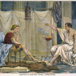 Charles Laplante: Aristotle and his pupil, Alexander (1866)