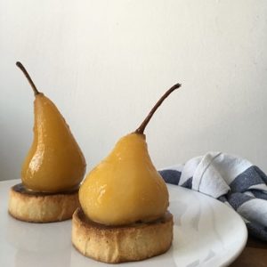 Poached pears dessert