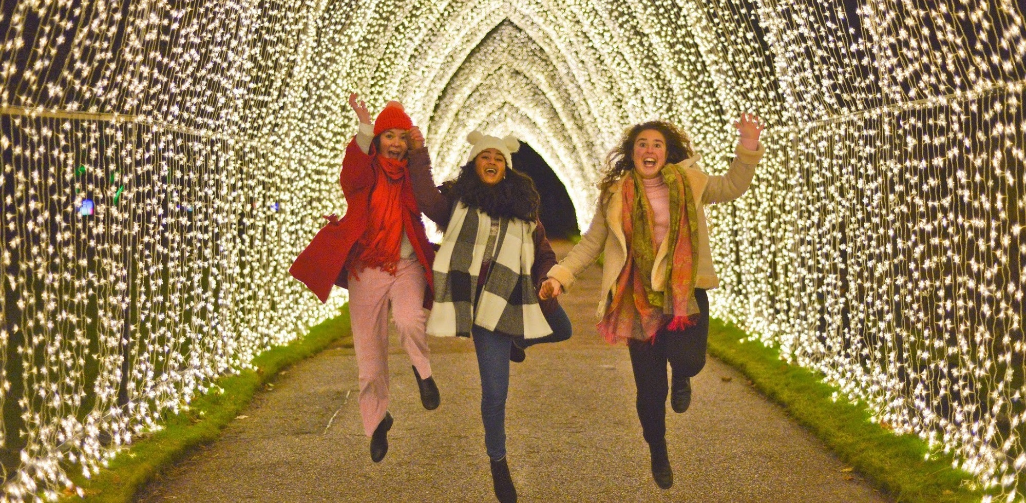 Sorna and friends at the Royal Botanic Gardens Christmas Light Show