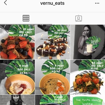 Vernu's Instagram page
