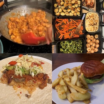 A selection of Nick's home cooked food