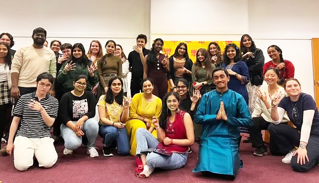 Group shot of members of the Edinburgh Hindu Society