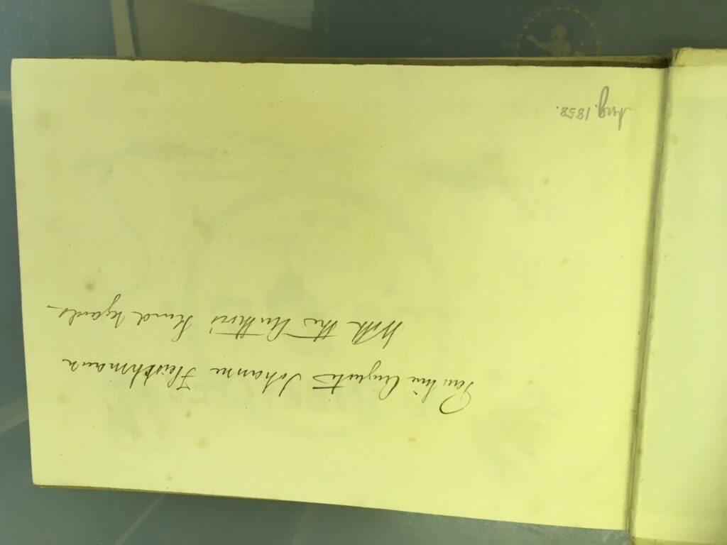 The author's inscription 