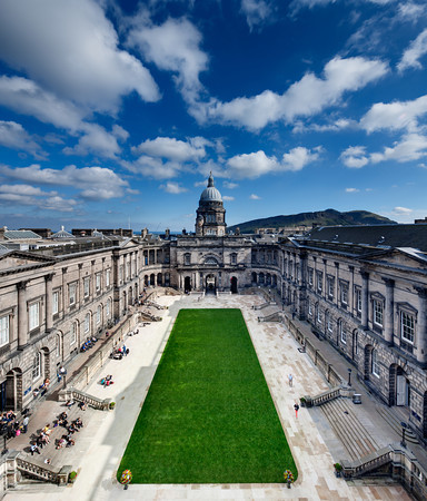 Edinburgh University Old College Quad quad, after refurbishment.