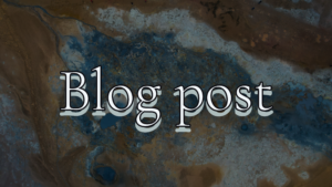 "Blog post" written over wavy background.