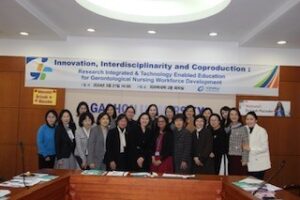 Leah Macaden with the Faculty of Nursing at Gachon University, Incheon in South Korea