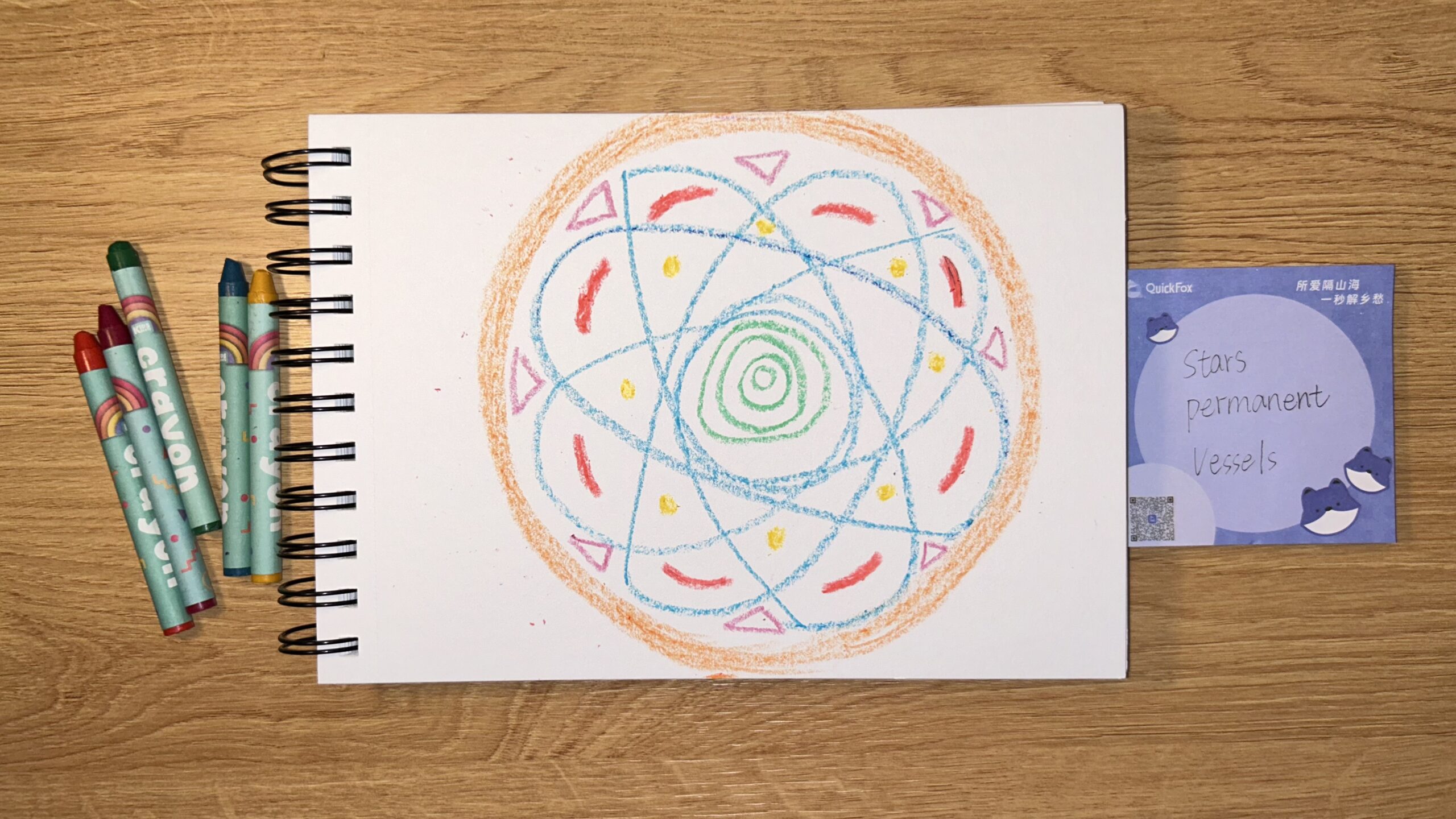 Write down your immediate feelings and the objects that come to mind on a notepad.