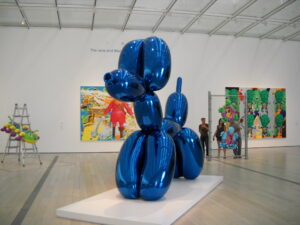 Large porcelain blue dog