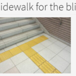 sidewalk for the blind