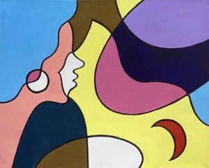 Abstract color blocks and lines
