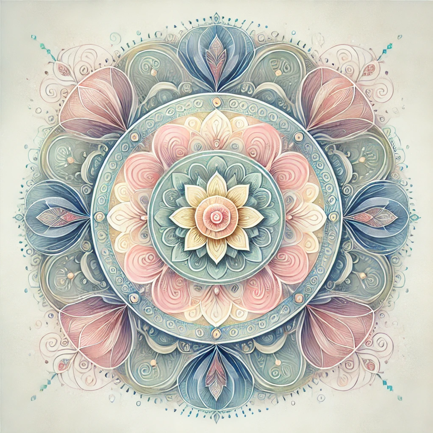 Featured pictures of the mandala painting created by Di Zou