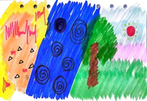 Use different colors to represent music