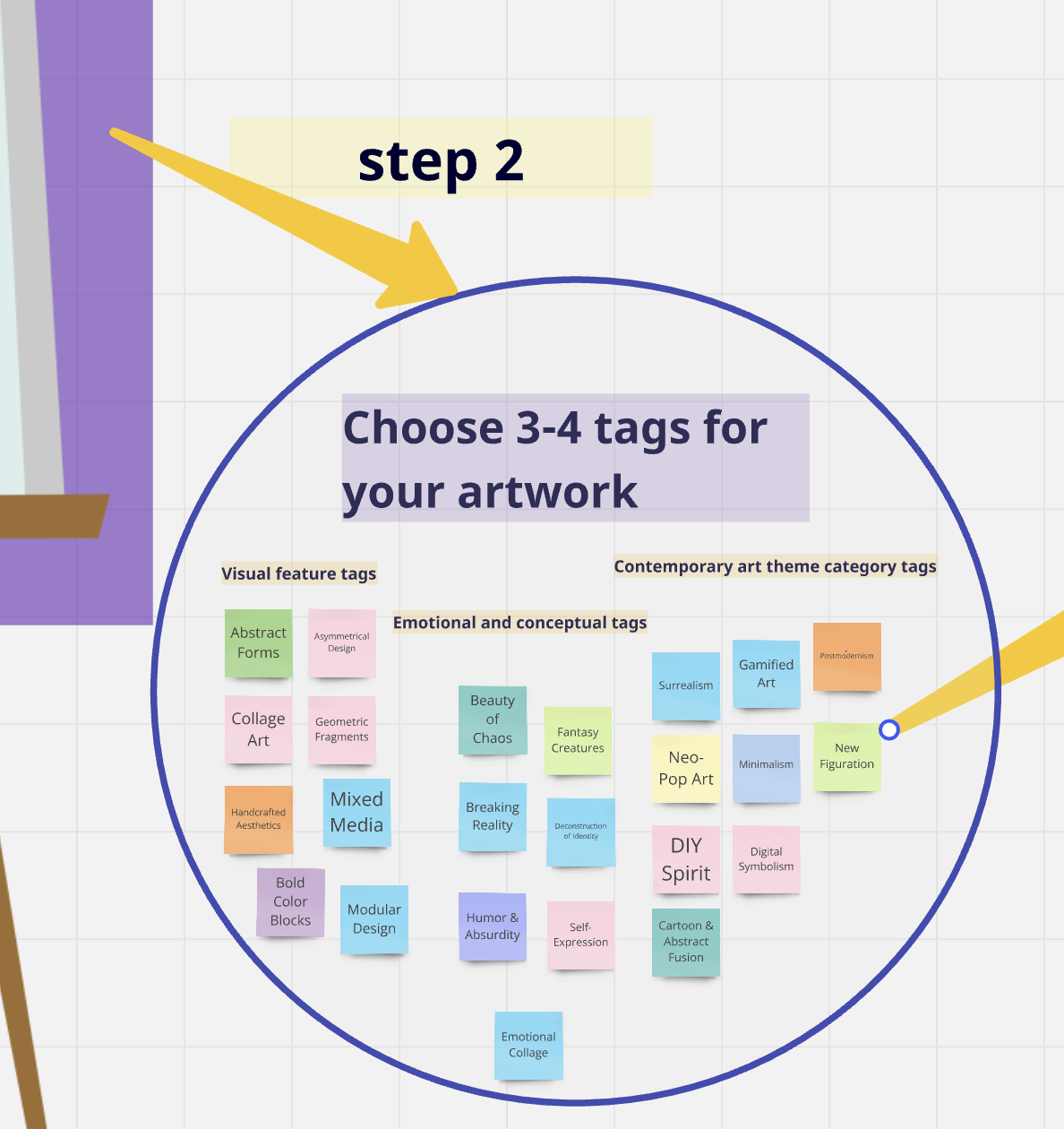 Choose 3-4 tags for your artwork