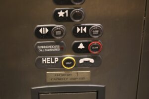 Blind lift button