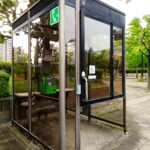 Phone booth for wheelchair