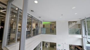 Floraidh Clark, CC BY-NC Photograph of Evolution House from internal window, multi level.