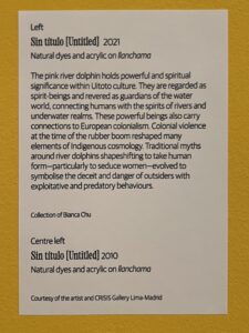 the photo I taken for the exhibition label of this artwork