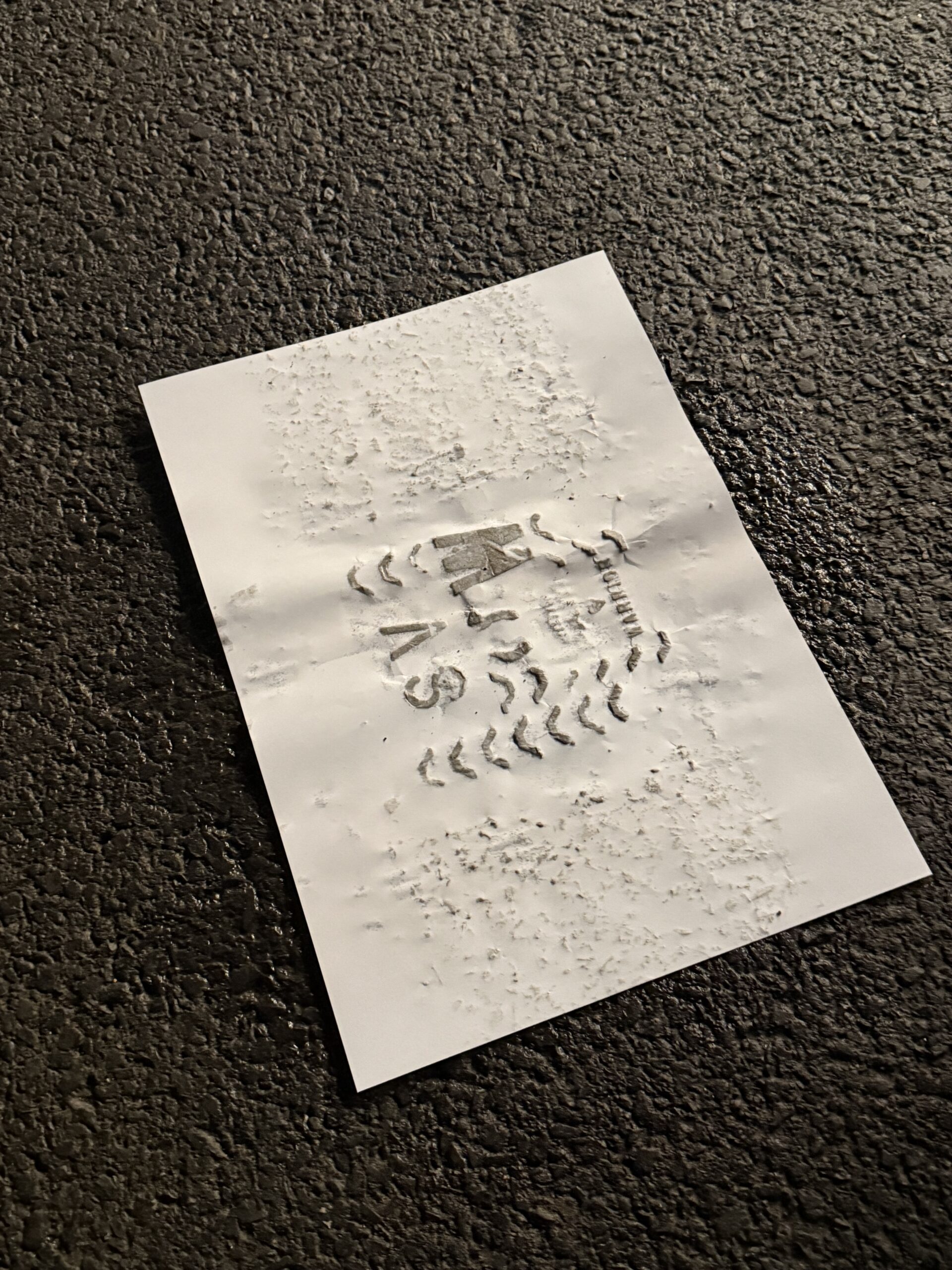 This is the manhole cover that I imprinted myself.