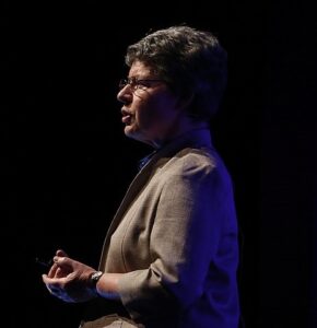 A picture of Jocelyn Bell Burnell, a Northern Irish astrophysicist