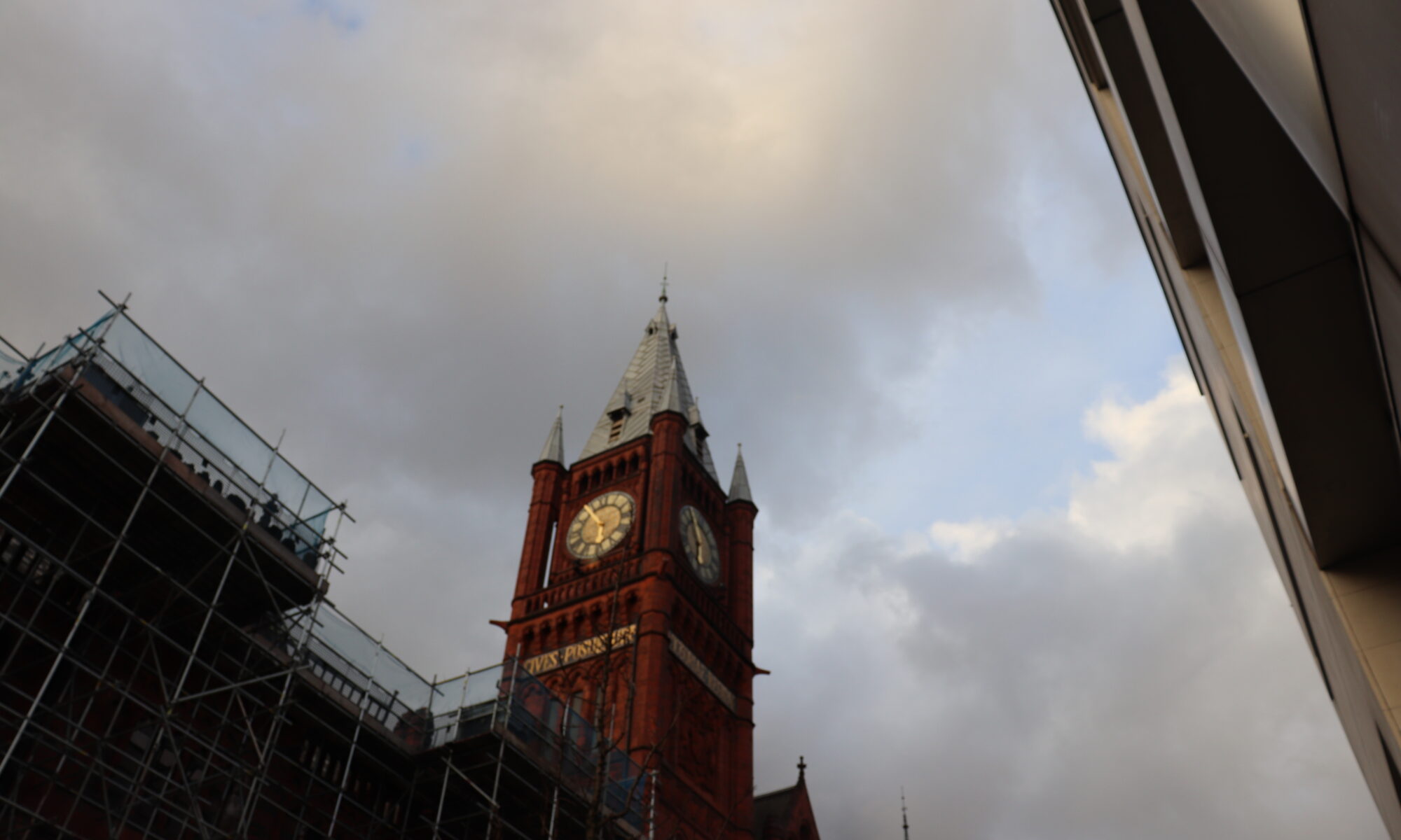 Image showing red-brick clock tower symbolic of the University of Liverpool