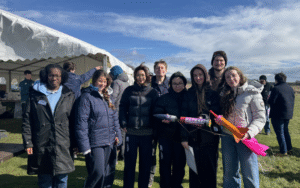 Outreach members with some of the young people.