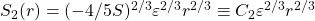 S_2(r)=(-4/5S)^{2/3}\varepsilon^{2/3}r^{2/3}\equiv C_2\varepsilon^{2/3}r^{2/3}