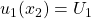 u_1(x_2) = U_1