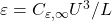 \varepsilon = C_{\varepsilon,\infty} U^3/L