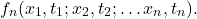 \[f_n(x_1,t_1; x_2,t_2; \dots x_n,t_n).\]