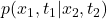 p(x_1,t_1|x_2,t_2)