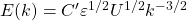 E(k)=C'\varepsilon^{1/2}U^{1/2}k^{-3/2}