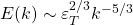 E(k) \sim \varepsilon_T^{2/3}k^{-5/3}