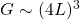 G\sim (4L)^3