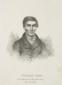 Engraved portrait of William Hare