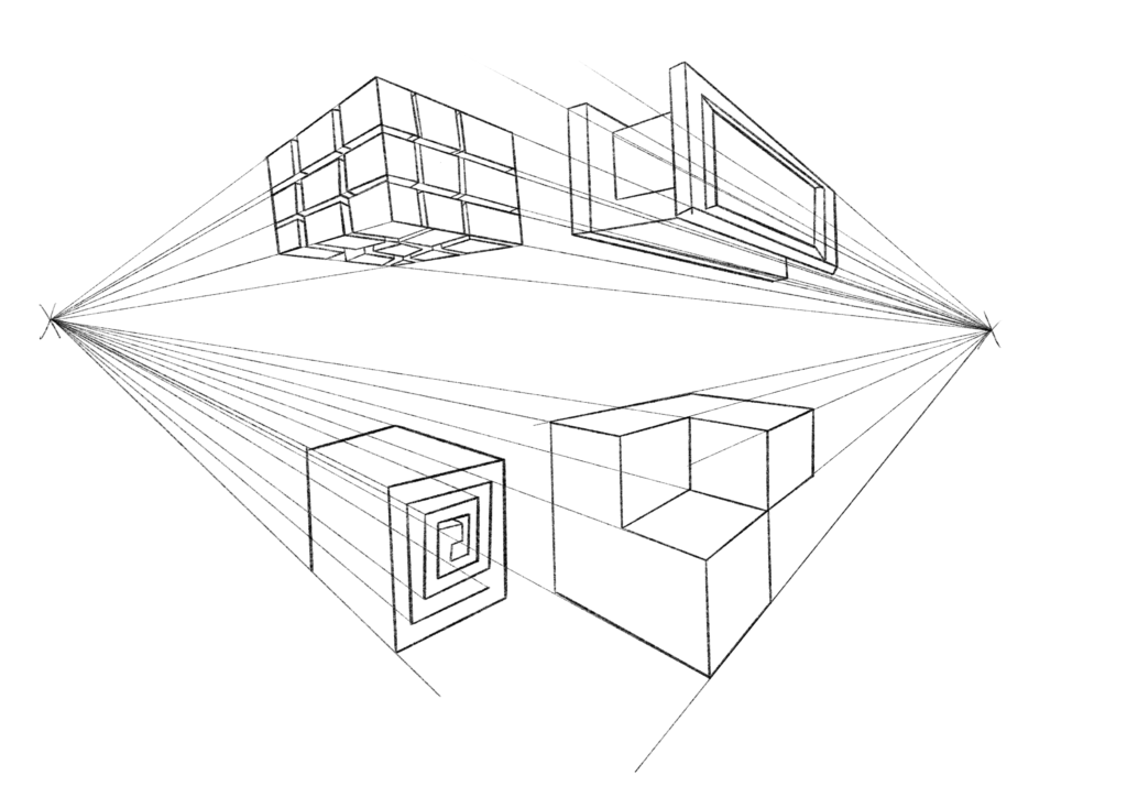 Subtractive Perspective Drawing—week4 – Yuchen Fan / Product Design 1A ...