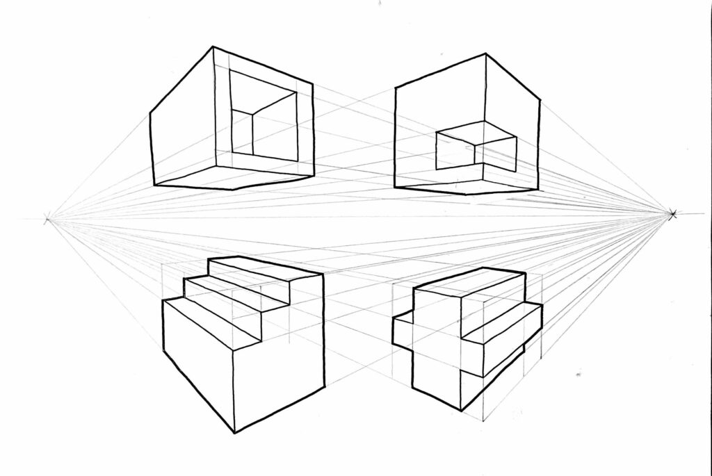 Subtractive Perspective Drawing – ILA 4 : Adapting Forms/ Subtractive ...