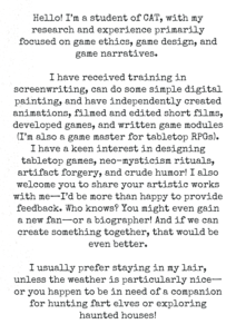 My business card（B）