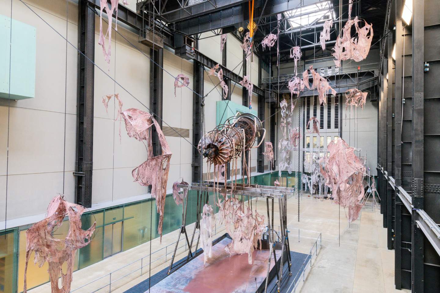 Hyundai Commission: Mire Lee: Open Wound, Installation View. Photo © Tate (Lucy Green)