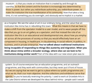 some details in Hudson, A. (2017) ‘Building a user-generated museum: a conversation with Alistair Hudson
