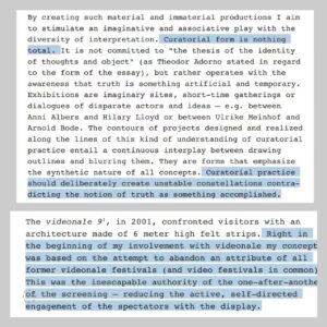 some details in Grammel, S. (2011) ‘A Series of Acts and Spaces’