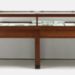 Glass cabinet for displaying archive