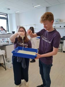 Community Science Festival participants in the lab