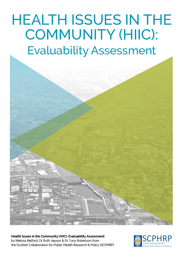 HEALTH ISSUES IN THE COMMUNITY (HIIC): Evaluability Assessment
