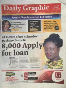 Front page news in Ghana